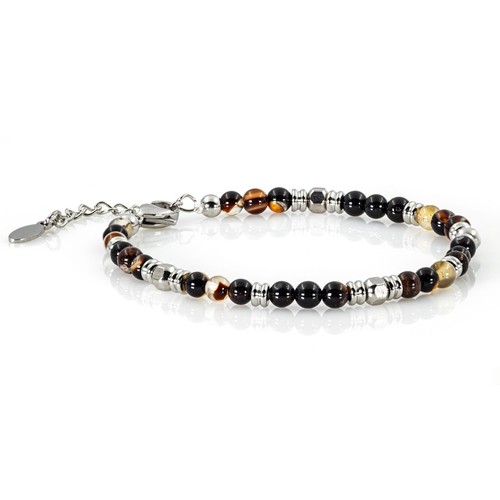 Edelstahl Armband Bracelet Perlenarmband 4 mm Perlen Multi Color Damen Herren - Bild 10 von 20