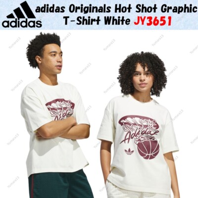 adidas Originals Hot Shot Graphic T-Shirt White JY3651 Japan Size