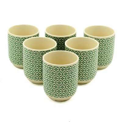6er Set Teetassen Tassen Keramik Atemberaubende Kräuter Designs Haus Erwärmung Küche