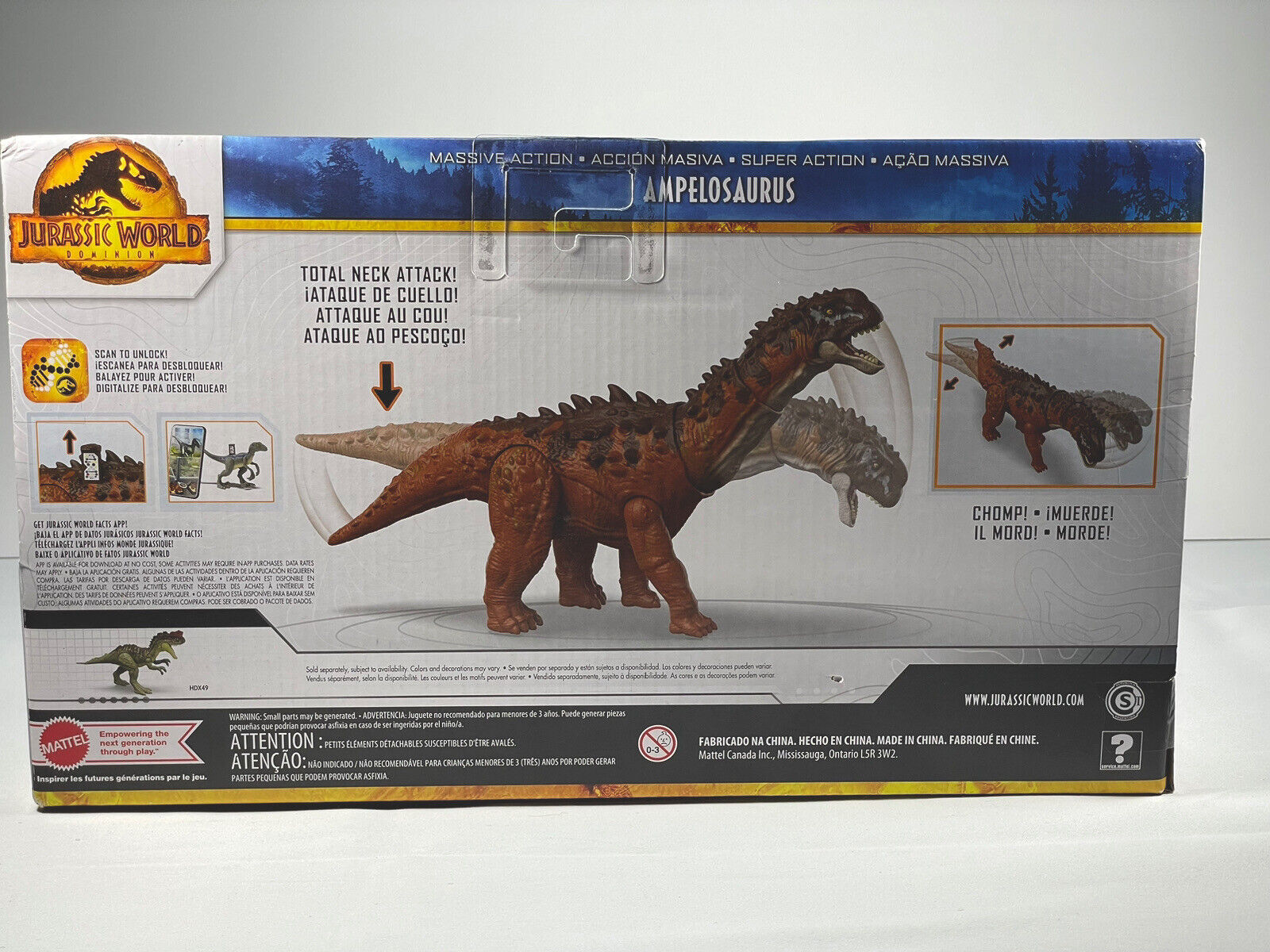 Comprar Jurassic World dinossauro Ampelosaurus grande ação de Mattel