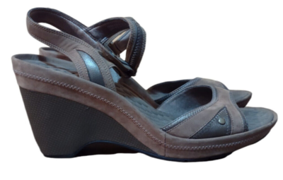 Chaussures Clarks Privo Pour Femme En Cuir Soufflé Marron - Taille US 10 (pointure 41 Environ)
