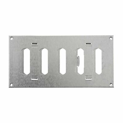Lüftungsgitter aus verzinktem Stahl / 200 mm x 100 mm / mit Rolladen-Flachkanalabdeckung