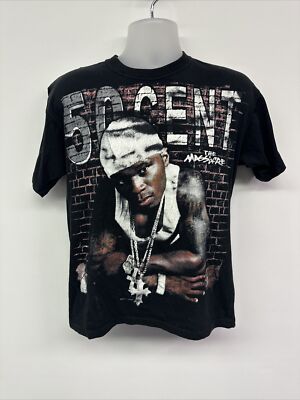 Vintage 50 Cent Music Rap Tee Shirt. The Massacre 2005 Sz L 2