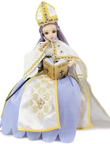 MMGirl: Puppe der Tarotserie "The Hierophant", eine 31 cm große Puppe mit lila Haaren - NEU - Bild 10 von 13