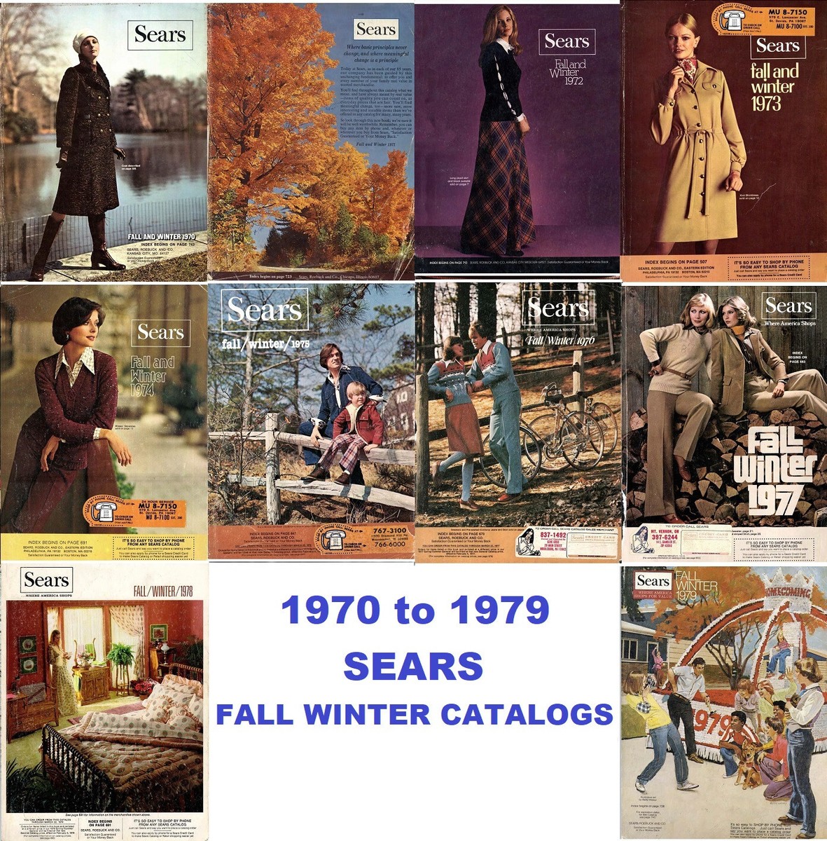1970-1979 Sears Fall & Winter Catalogs on Disc - In PDF