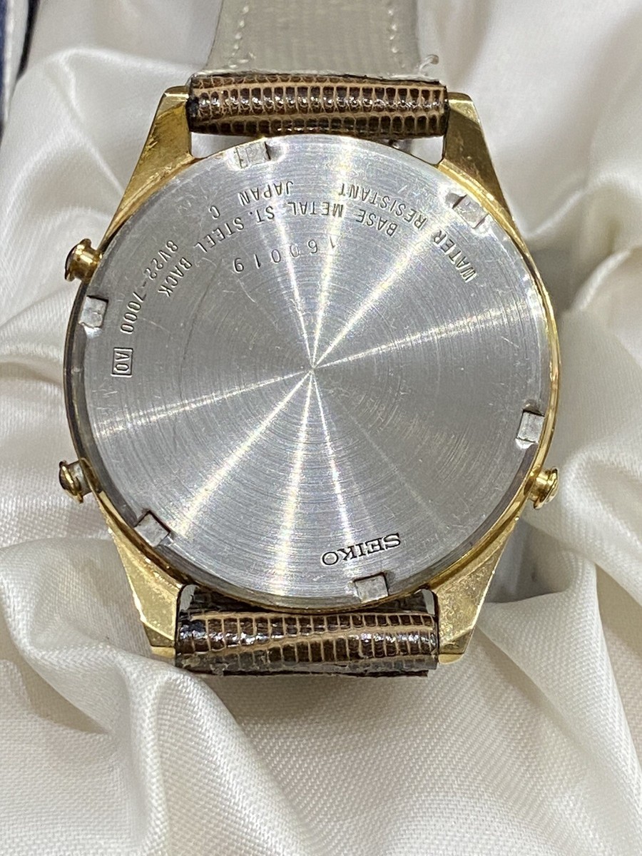 Wristwatch Seiko World Timer Chronograph 8V22-7000 With