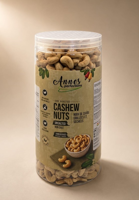 Ghana Unsalted Dry Roasted Cashew  Nuts 230 G