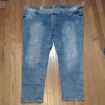 NWT JANINA DENIM WEAR SLIM FIT STRAIGHT LEG JEANS WOMENS PLUS SIZE 28 ANKLE
