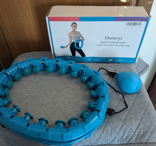 Fitness Smart Weighted Hula Hoop Cardio Abs Work Out 2 in 1 Exercise Blue-Dumoyi