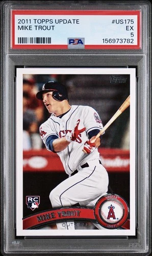 2011 Topps Update Series Mike Trout #US175 Rookie PSA 5 EX LA Angels ROY MVP RC