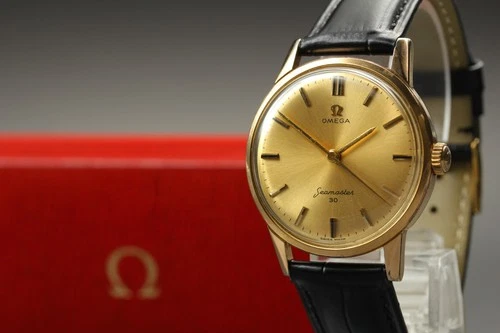 NEAR MINT/ Vintage OMEGA Seamaster 30 Cal.286 Gold Hand Winding 34mm Mens Watch