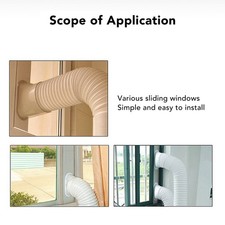 Portable Air Conditioner Window Kit With Coupler Adjustable Sliding 150 130mm