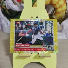 Ronald Acuna Jr. 2021 Panini Donruss Baseball MLB Livestream Gold 5/99