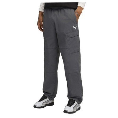 PUMA Wardrobe Essentials Relaxed Cargo Pants Mens Grey Casual Athletic Bottoms 6