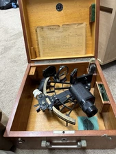 1951  C. Plath Micrometer Sextant, Hamburg, W/Box, Keys & Certificate