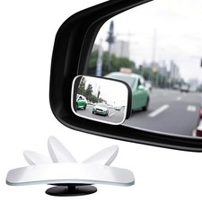 Blind Spot Mirror, HD Glass Convex Lens Frameless Adjustable Blind Spot