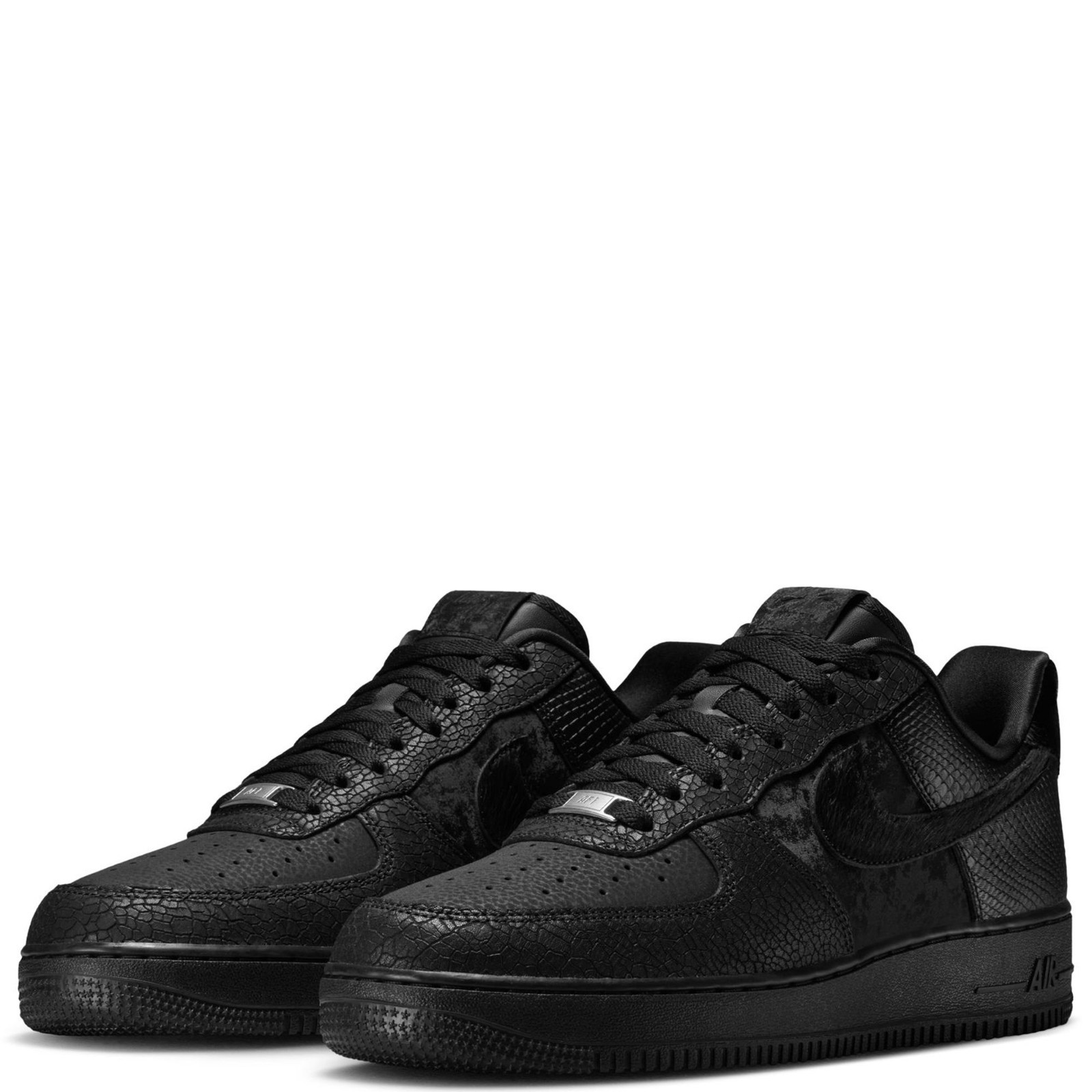 Nike Air Force 1 '07 LX Shoes "3X Celebration" Triple Black HQ1977-001 Men's NEW