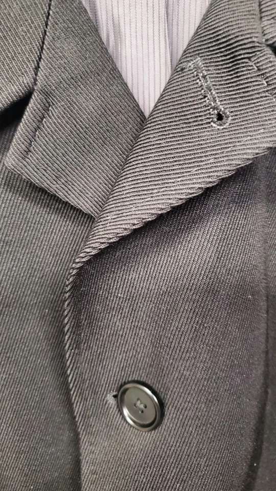 Cardinal of Canada Loro Piana Wool Coat Jacket Men's 42S Black Storm System NEW - Image 2 of 4