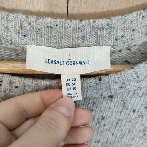 Seasalt Jumper Coupling Vest Tank Oat Beige Knitted Wool Size UK 22 - Picture 7 of 12