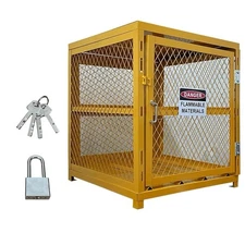 Cabinet, Yellow Powder Coat Fini koxuyim Single Door Horizontal Cylinder Storage