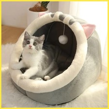 Deep Sleep Cat Bed Cartoon Pet Bed Foldable Removable Washable Pet Sleeping Bed