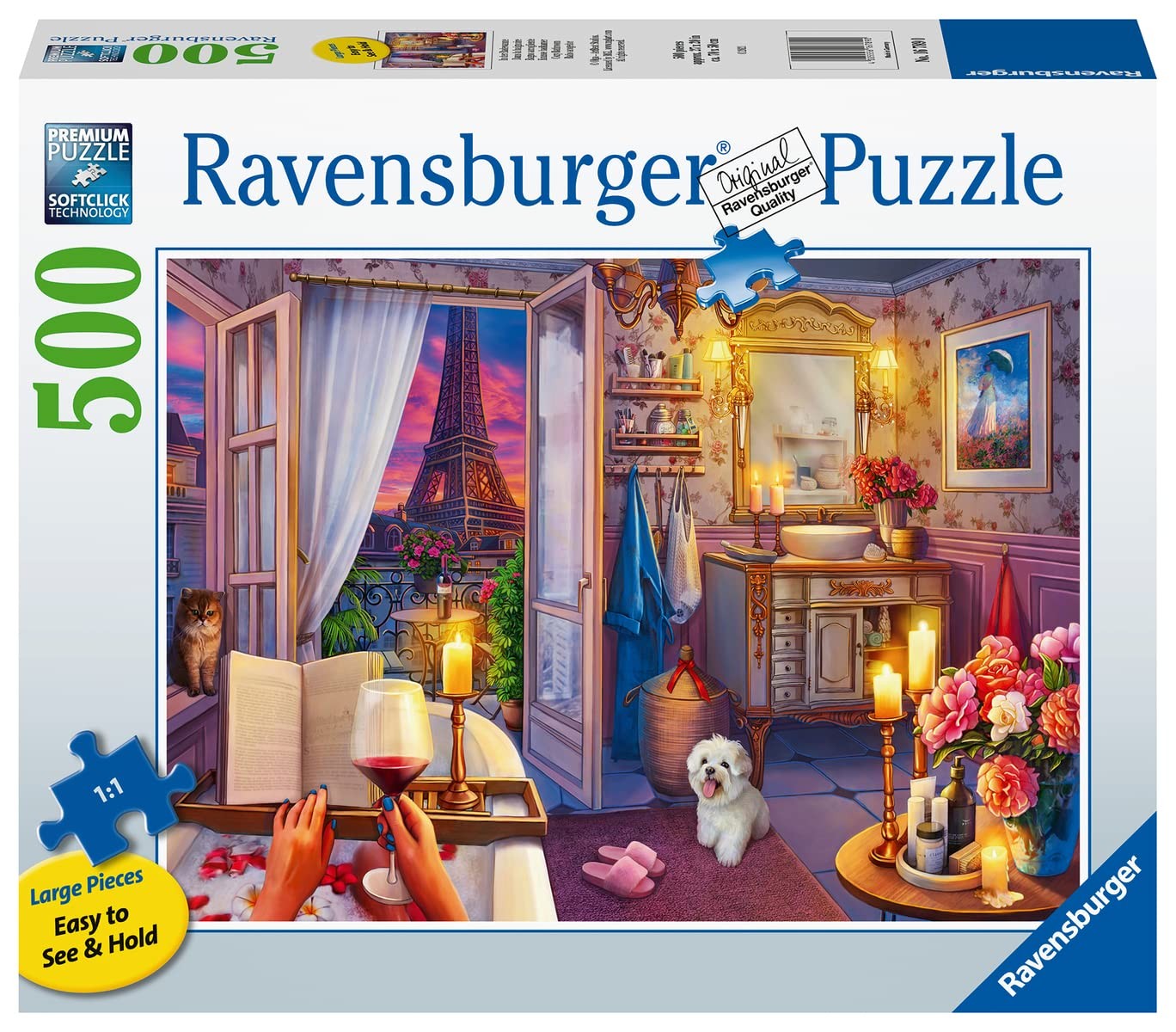 Puzzle 500 pièces Dans la Baignoire pour une soirée détente en famille dès 12 ans
