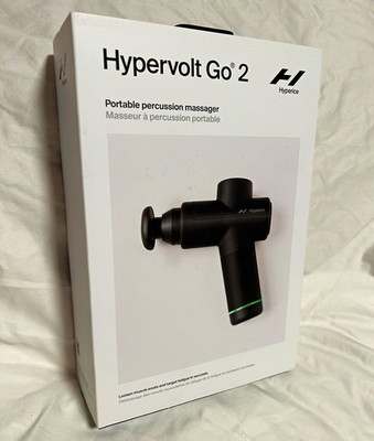 Hyperice Hypervolt Go 2 Portable Percussion Massage Gun, Battery, Black