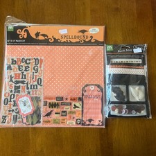 Halloween 12"x12" Page kit and Embellishments By Making Memories  EXTRAS