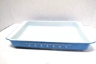 Vintage PYREX Dish 933 - 13.5” x 8.75’ x 1.75’ - Blue Snowflake Garland