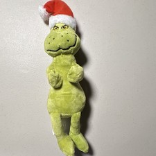 The Grinch 9  Plush Doll Toy w/ Santa Hat, Christmas Holiday decoration