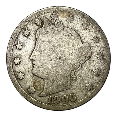 1903 🇺🇸 Liberty V Nickel - Níquel EE. UU. - Moneda antigua - ¡Envío gratuito!