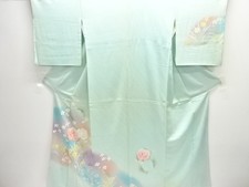 7754722: JAPANESE KIMONO / ANTIQUE KIMONO / SILK / ROSE