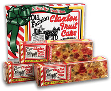Old Fashion Claxton Fruit Cake 3-1 Lb. Regular Recipe Loaves - Individually Wrap