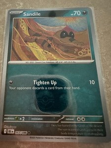 Sandile 057/086 Black Bolt Poke Ball Pattern Holo