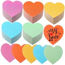 500 Pcs Valentine's Day Heart Cutouts Paper Cardboard Paper Macaron Colors