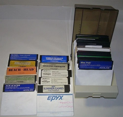 New ListingHuge Lot 70 Commodore 64 Games Entertainment Software 5.25" Disks - Untested