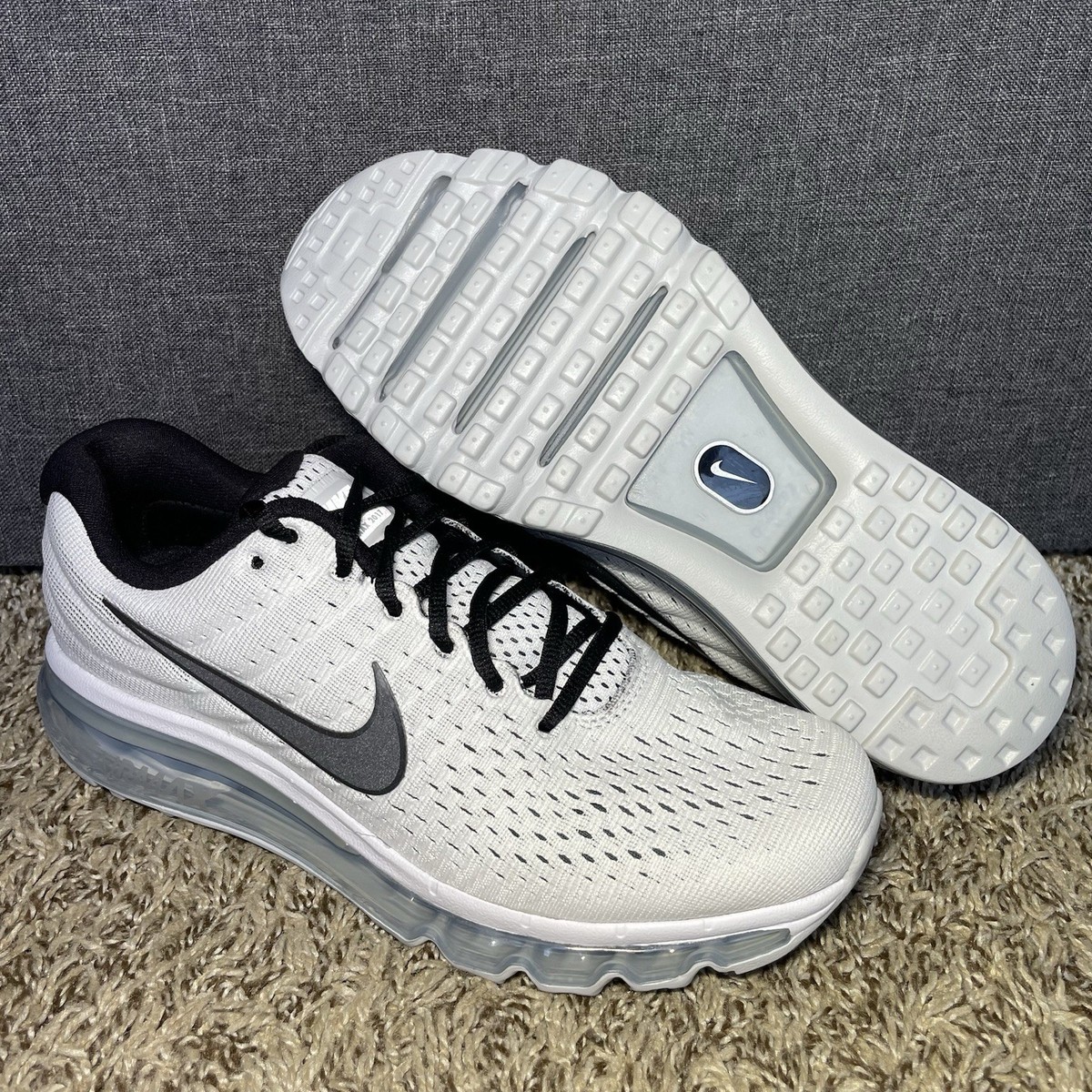 Nike Air Max 2017 Mens Size 7/Womens White Pure Platinum Shoes