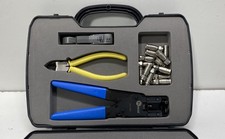 Kompressor Coaxial Cable Compression Tool Kit Stripper Cutter F Connectors Case
