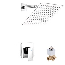 Chrome Shower Faucet GGStudy Single Function Shower Trim Kit with Rough-in Valve