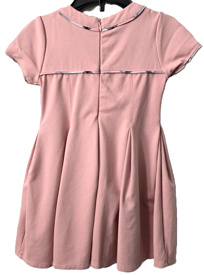 Vestido Plisado Mayoral Lazo a Cuadros 3T Elastizado Rosa Gris Iglesia Pascua Country Club Foto 2 de 4