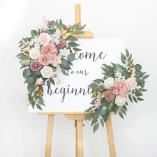 Arch Flowers Pack of 2 for Wedding Ceremony Arbor and Reception Backdrop Deco...