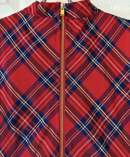 American Girl Red Plaid Truly Me Matching Dress Tulle Slip Pockets Girls Size 8 - Picture 6 of 8