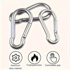 20 Pcs Carabiner Gourd Shape Spring Clip Snap Keychain Key Hook Buckle Aluminum