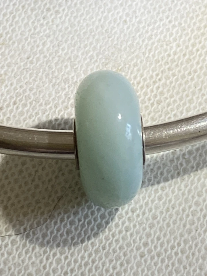 Trollbeads Auténtica Piedra Natural Suave Amazonita LE Lanzamiento 2011 Difícil de Encontrar Raro Foto 3 de 4