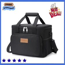 Medium Lunch Bag Insulated Lunch Box Soft Cooler Cooling Tote for Adult Men Wome