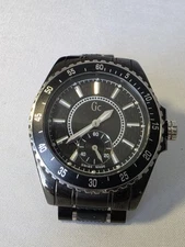 Guess Gc Mens Wristwatch Watch Swiss Made Sapphire Crystal 38mm Plated Black