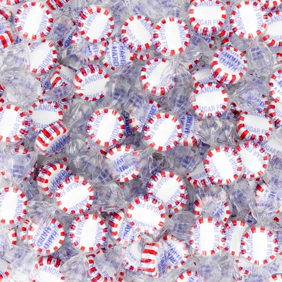 Mentas de menta bajas en calorías sin azúcar, 1 lb - sabor dulce a menta sin culpa Foto 3 de 4