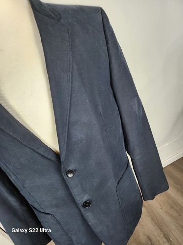 Theory Men's Sz 44R Navy Blue Thin Wale Corduroy 100% Cotton Sport Coat B63 - Picture 9 of 24