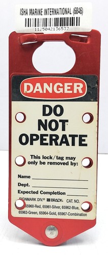 Brady DANGER Do Not Operate Lock/Tag