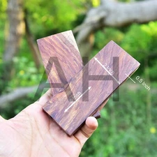 DRAKE BROWN WOOD CUSTOM COMPOSITE KNIFE HANDLE MATERIAL BLANK SCALES AH DAMASCUS